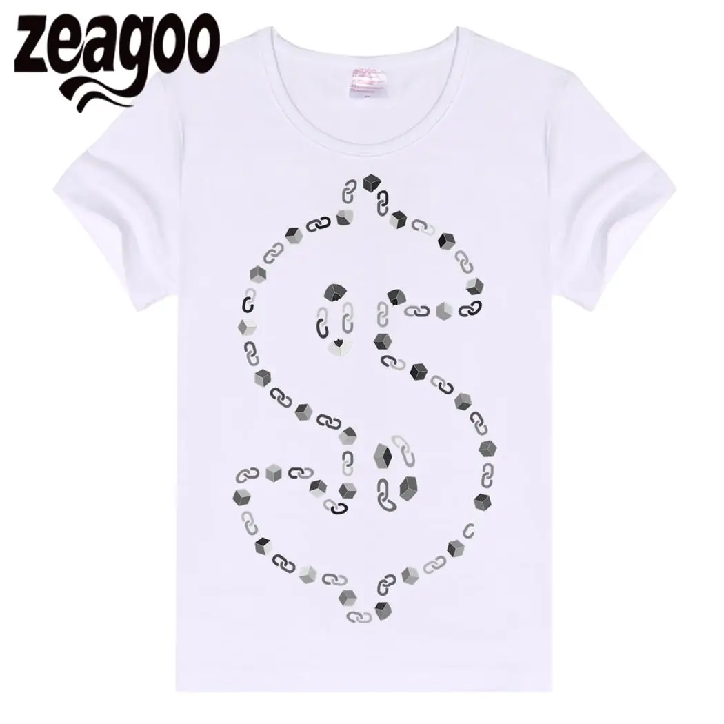 Zeagoo короткие Повседневное одноцветное Plain Crew Neck Slim Fit Мягкий Для женщин рукавами