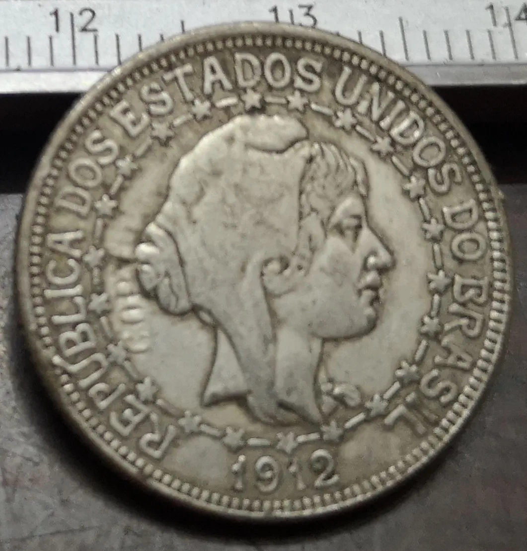 1912 Brazil 500 Reis silver Plated coin Copy | Дом и сад