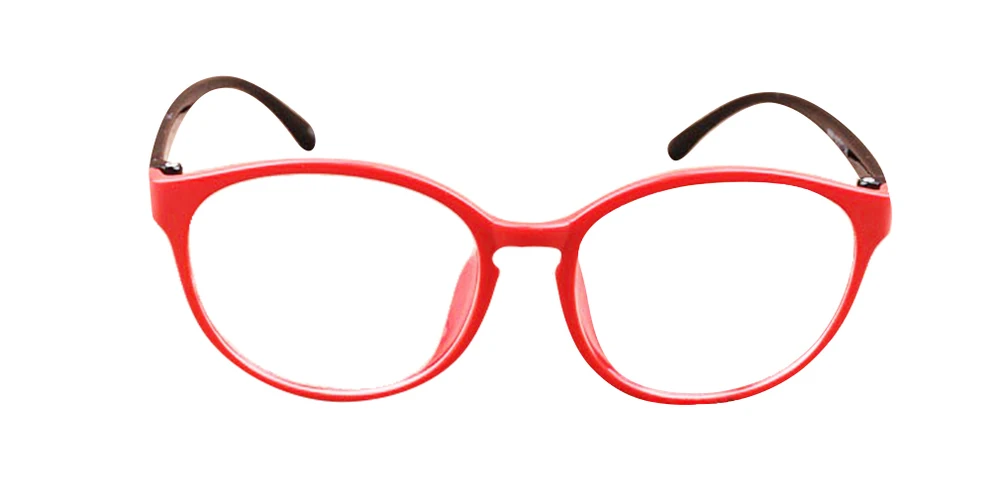 Женские Большие оптические очки круглой формы, оправа для девочек, модные очки для близорукости, легкие женские очки Oculos Grandes Caixa de Moda D0302 - Цвет оправы: Red frame black legs