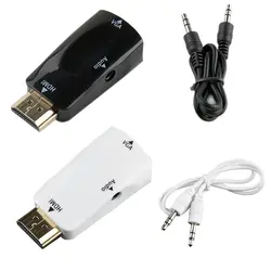 HDMI to VGA Adapter конвертер с аудио кабель мужчин и женщин 1080 P для ПК/ноутбука HDTV DVD Поддержка HD 1080 P