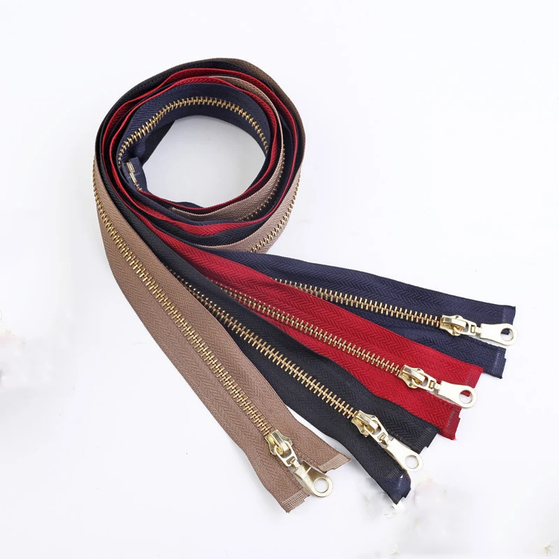 

4 color 70cm open end metal brass cremalleras sewing bag zipper 4pcs/lot 5#