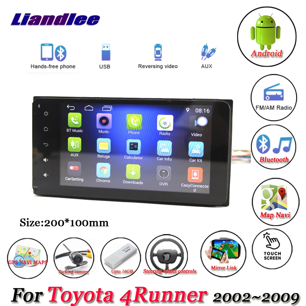 Liandlee автомобильная система Android для Toyota 4runner N210 2002~ 2009 Радио Стерео Камера gps Navi MAP навигация HD Экран мультимедиа