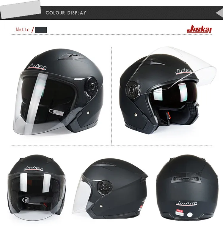 JIEKAI 512 Half Face Flip Up Electronic Motorcycle Hemet With Inner Sun Visor Motorbike Helmets Dual Lens Moto Casque Casco06