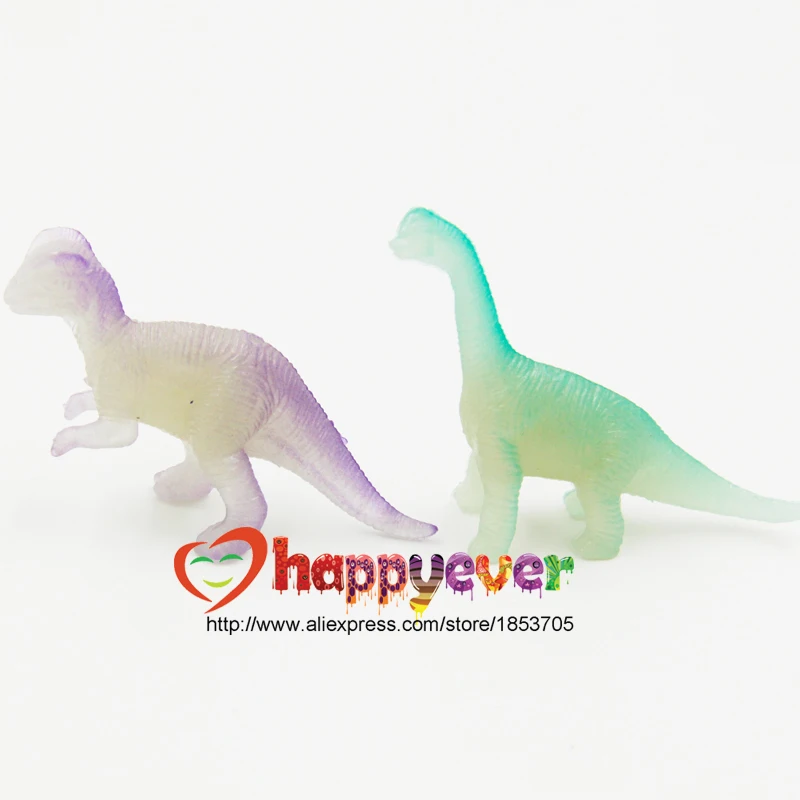 Mini Jurassic Noctilucent Dinosaur Toys 32Pcs 2inch Kids Dinosaur Party Favor Decoration Pinata Filler Boys Birthday Goody Bag