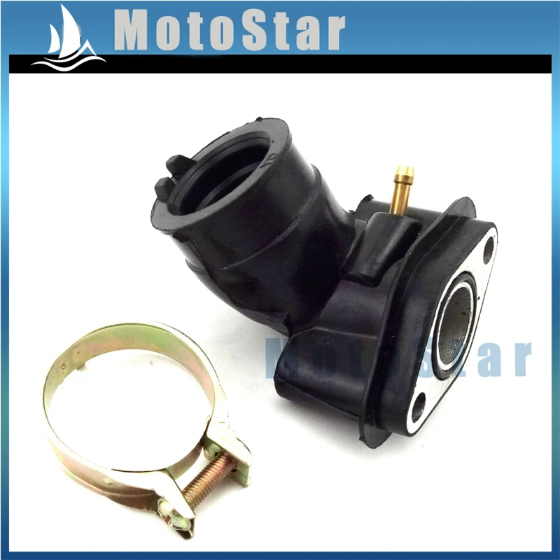 Intake Manifold Inlet Pipe For SUNL Baotian Znen Jmstar Chinese Moped Scooter GY6 50cc Engine Carburetor Carb