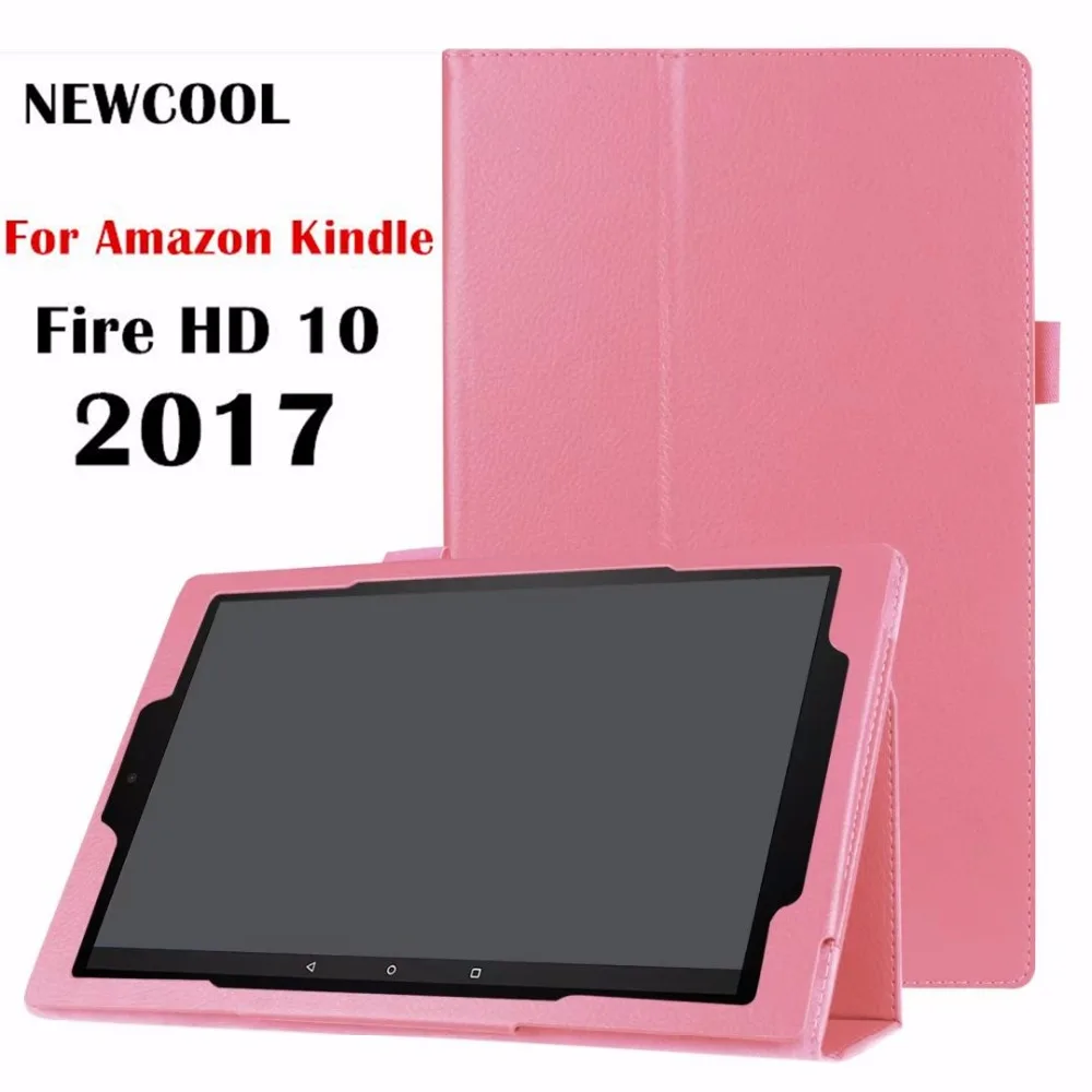 Litchi Stand Flip Leather Case Smart Cover For Amazon