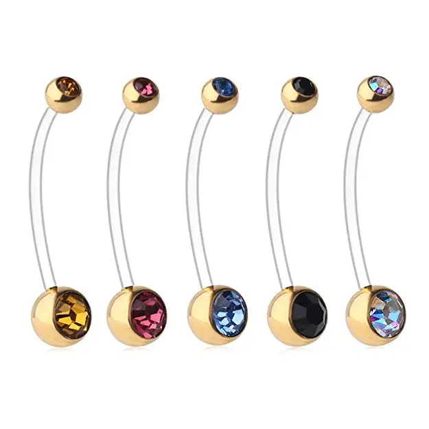 5PCS_Jeweled_CZ_Pregnancy_Sport_Maternity_Flexible_Bioplast_Belly_Navel_Button_Ring_Retainer_14G_1_1_2Inch_38mm__1529717570544_0