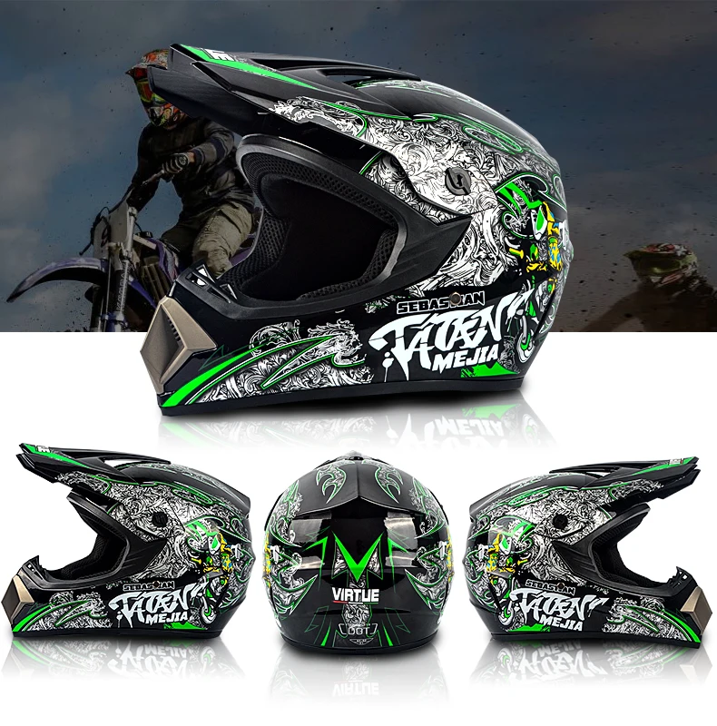 Профессиональный Гоночный Кроссовый шлем hors route Casque Moto Capacete Moto Casco внедорожный мультяшный детский мотоциклетный шлем