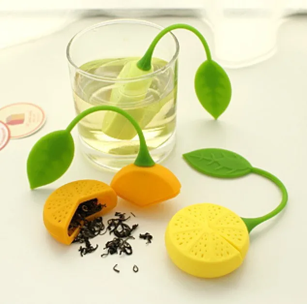 Ситечко для чая силиконовая клубника лимонный дизайн рассыпной чай мешок-сито ПЕРФОРИРОВАННОЕ ситечко для трав и специй Фильтр Инструменты