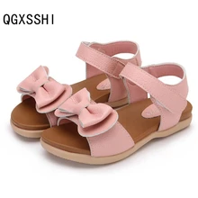 QGXSSHI сандалии для девочек из натуральной кожи; дышащая обувь для девочек Лето г. новые детские сандалии для принцесс хорошее качество обувь для девочек