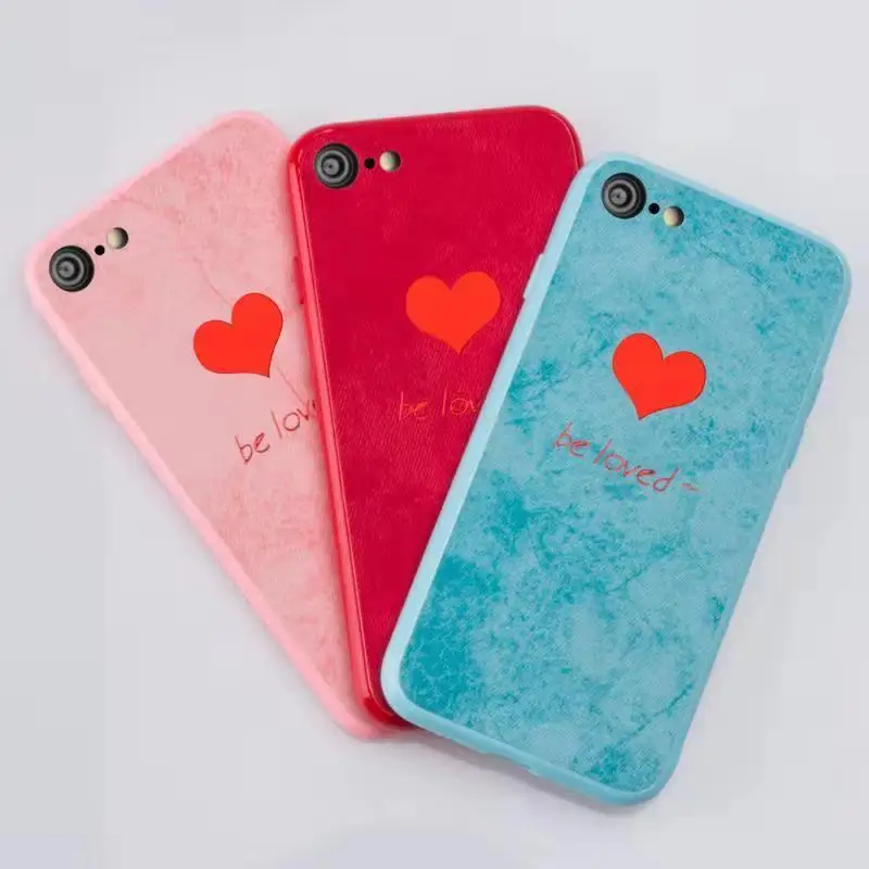 Cute Be Love Letter And Red Heart Print Back Cover For iPhone X 7 6 6S Plus 5S Phone Case TPU Soft Cases Coque 8 |