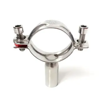 

38-40mm 1-1/2" 38mm Pipe Hanger Bracket Clamp Support Clip 304 Stainless Steel For Beer Brewing