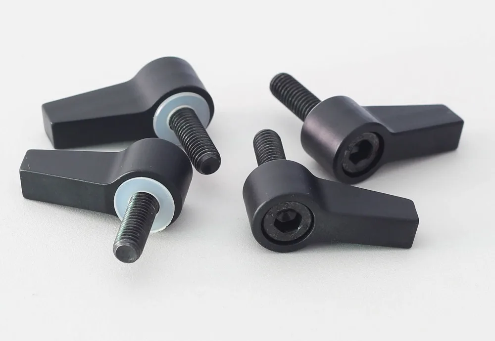 4X M5 Knob Thumb Screw L Shape Vite Per 15Mm Rod Ferroviarie Rig Morsetto Follow Focus (Confezione Da 4)