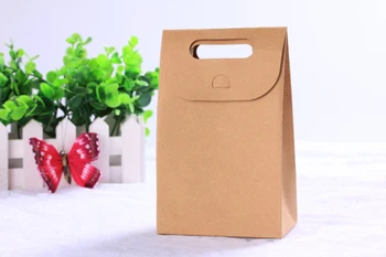

50 pcs Kraft paper Box Gift Favor DIY Cookies Packaging Paper Boxes Cupcake muffin box biscuit tin box 10x6x16cm