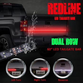 

60" Dual Row LED Tailgate Bar Turn Signal Brake LED Light Bar Strip Truck Rear