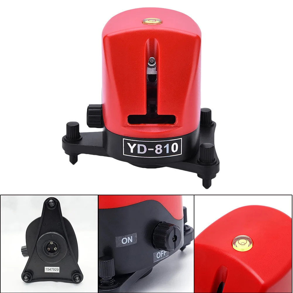 

YD-810 360 degree self-leveling Cross Red Laser Level Wave length 635nm 1V1H Red 2 line 1 point Mini portable Instrument bracket