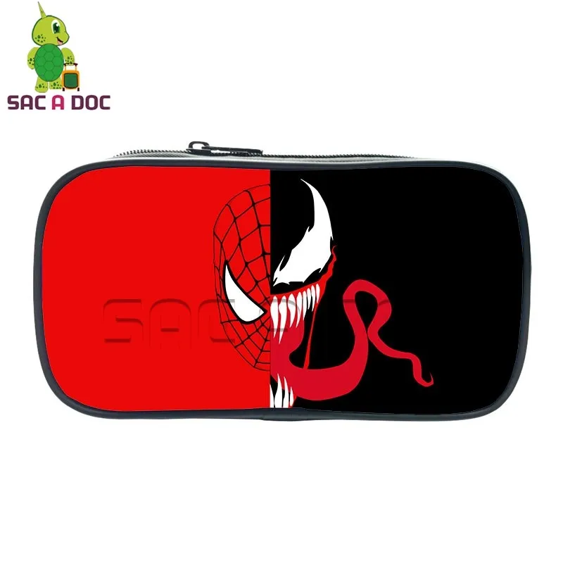 

Avengers Spider Man Venom Printing Pencil Case Cartoon Cosmetic Bags Students Kids School Stationery Storage Bag Gift Bag