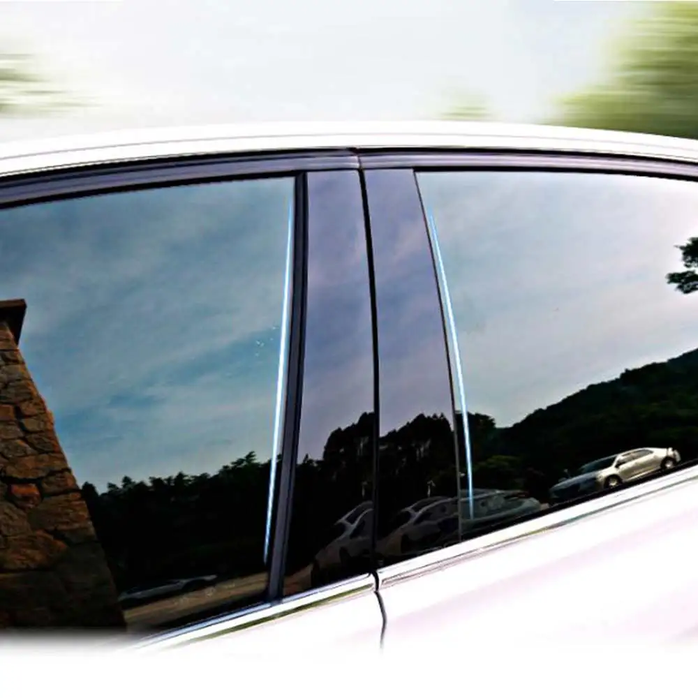 8 шт./компл. для Nissan X-Trail Rogue Автомобильная оконная колонна декоративная наклейка зеркало черный B C столб крышка аксессуары для формовки