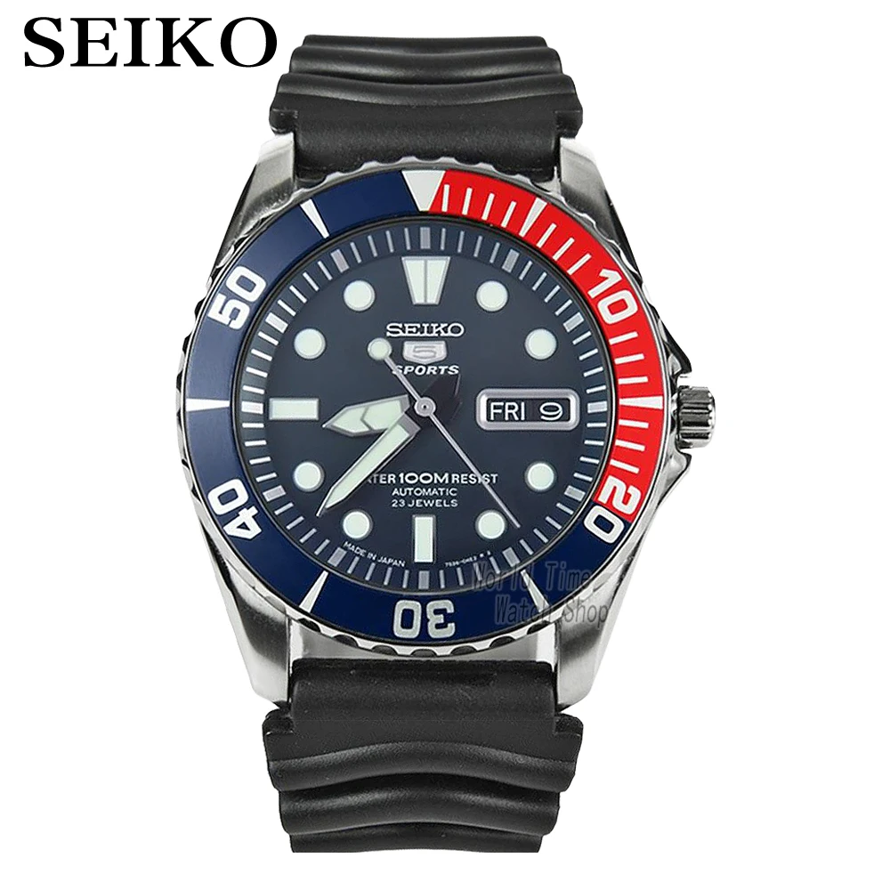 Seiko часы мужские 5 автоматические часы люксовый бренд водонепроницаемые спортивные наручные часы Дата мужские часы для дайвинга relogio masculin SNZF