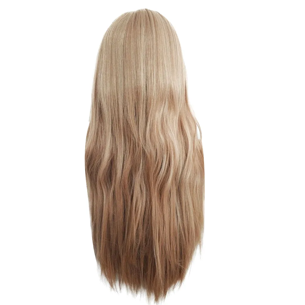 BMTTFashion парик из синтетических волос, модные длинные волнистые сексуальные женские золотые полные парики+ колпачок для волос, парики для женщин, кудрявые волосы - Цвет: 26.4 pouces