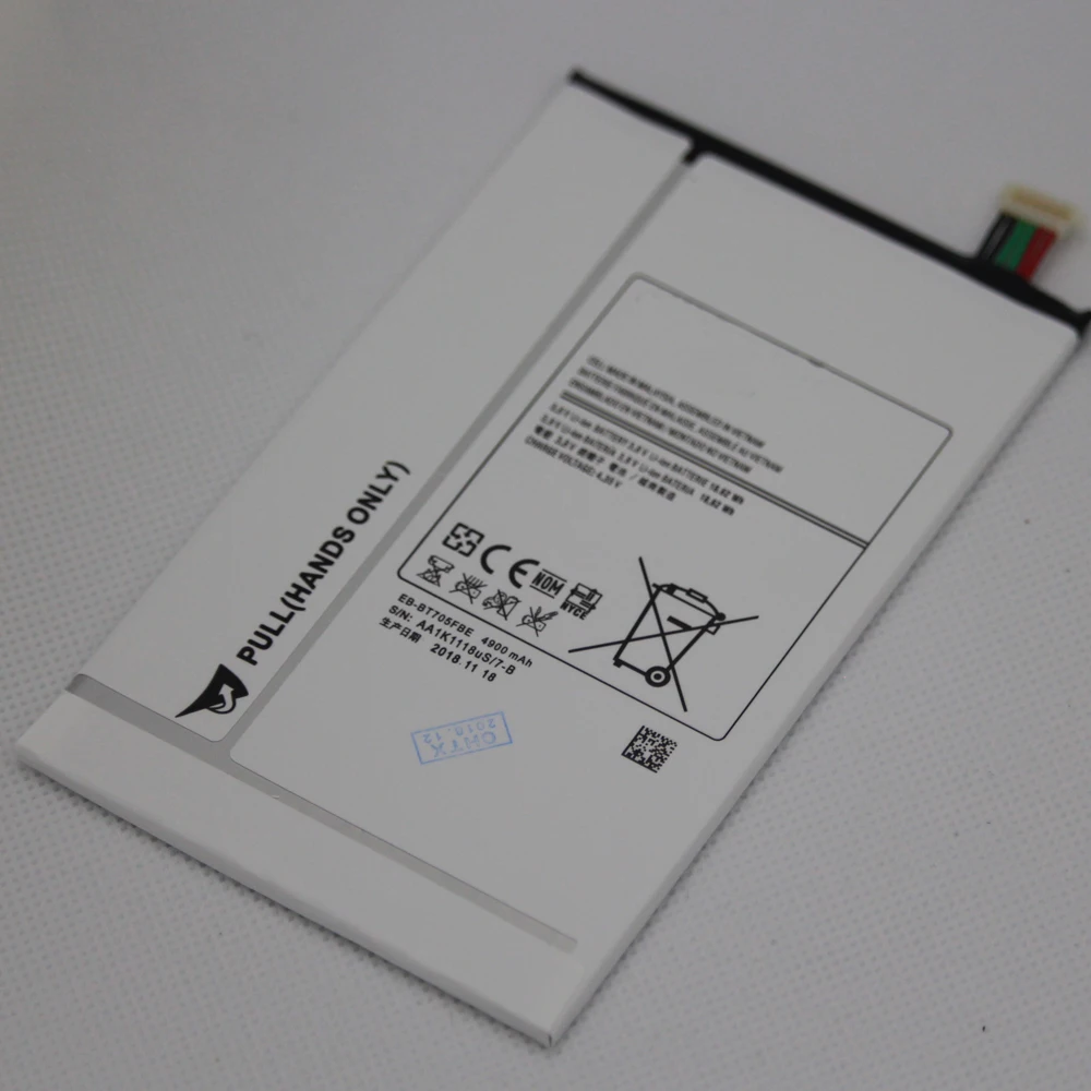 ISUNOO 5 шт./лот EB-BT705FBE для планшета Samsung Galaxy Tab S 8 4 T700 T705 сменный аккумулятор 4900 мАч |