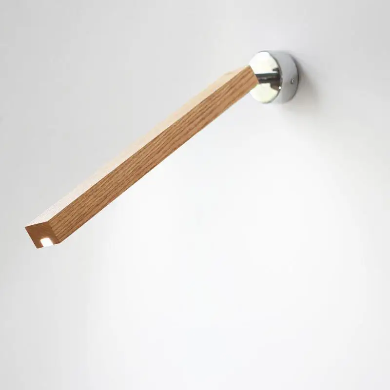 

Solid Wood Led Wall Lamp Creative Living Room Bedside Bedroom Lamp Modern Simple Rotable Wooden Sconce Lights N1525