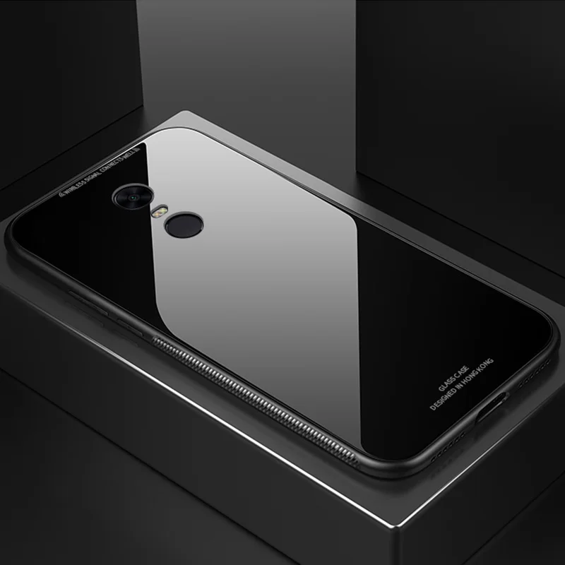 For Xiaomi Redmi 5 Plus Case Luxury Slim Glossy Tempered Glass Silicone Frame Hard Cover For Xiomi Redmi 5 Global Version Pro