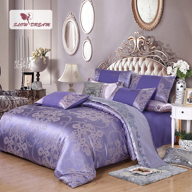 Slowdream Tencel Bedding Set Bed Sheet Double Queen King Duvet