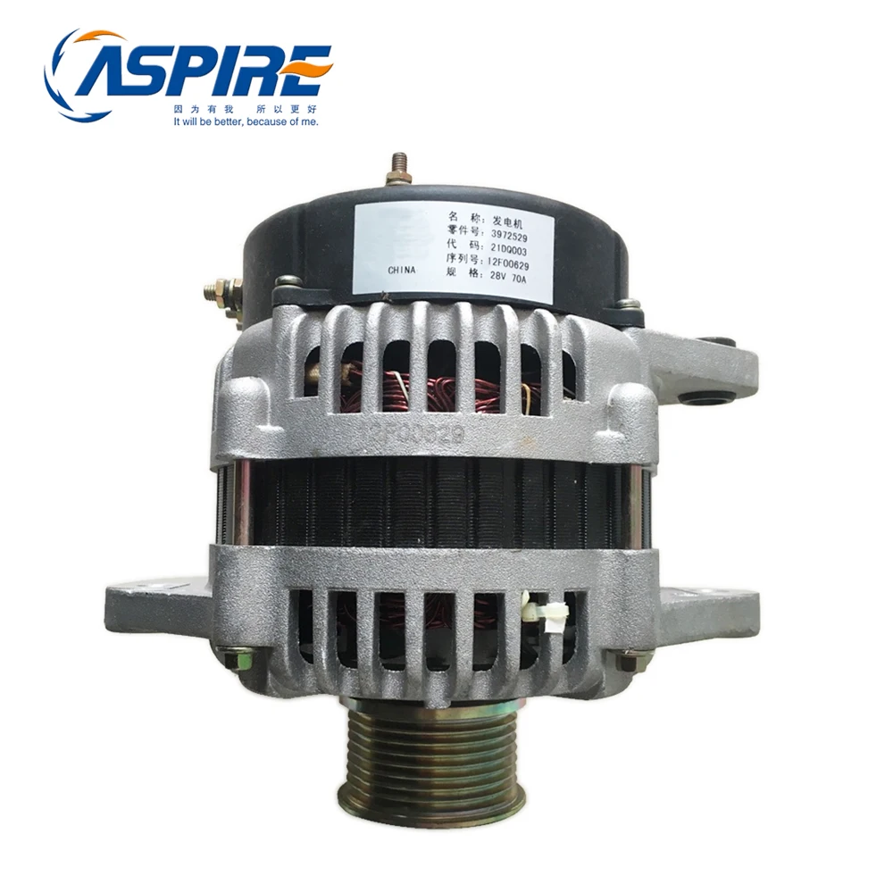 

28V 70Amp Genuine Engine Alternator 3972529 for Diesel 4BT3.9G Engine Parts