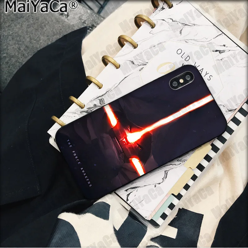 MaiYaCa световой меч Звездные войны черный чехол для телефона Apple iphone 11 pro 8 7 66S Plus X XS MAX 5s SE XR мобильные чехлы