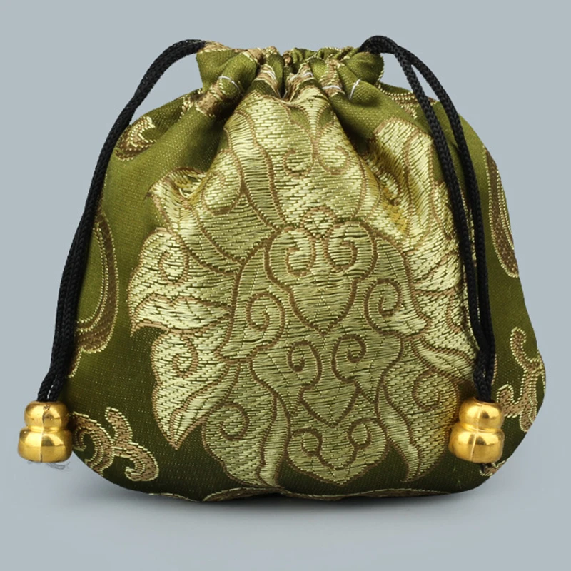 5 шт. мини многоразовая парчовая сумка ручной работы на шнурке Подарочная сумка для хранения китайская шелковая парчовая сумка дамские сумки для ювелирных изделий