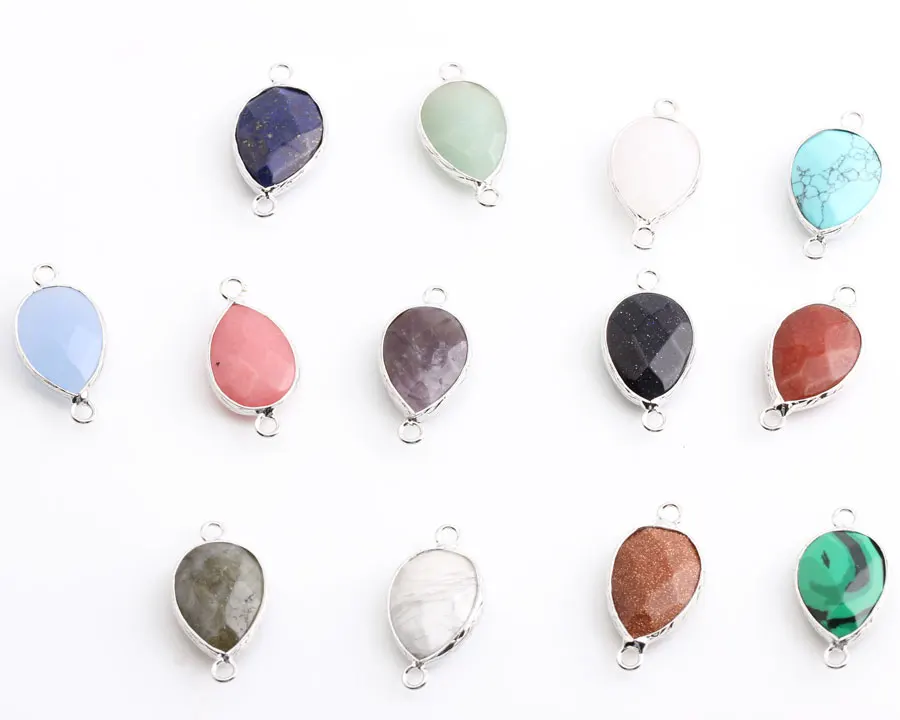 

Beadsland water drop double hole colourful nature stone pendant making DIY necklace earring delicate accessory friends gift