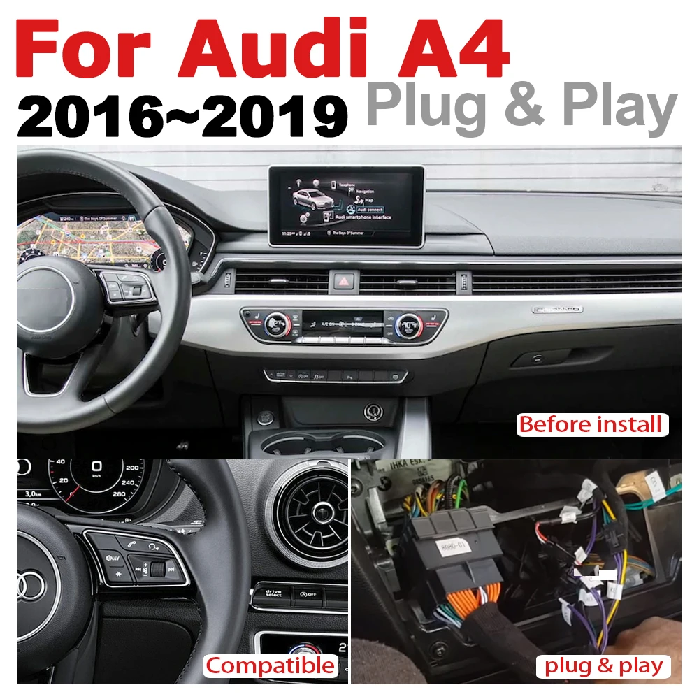 Flash Deal Car Android Radio GPS Multimedia player For Audi A4 8W 2016~2019 MMI stereo HD Screen Navigation Navi Media 3