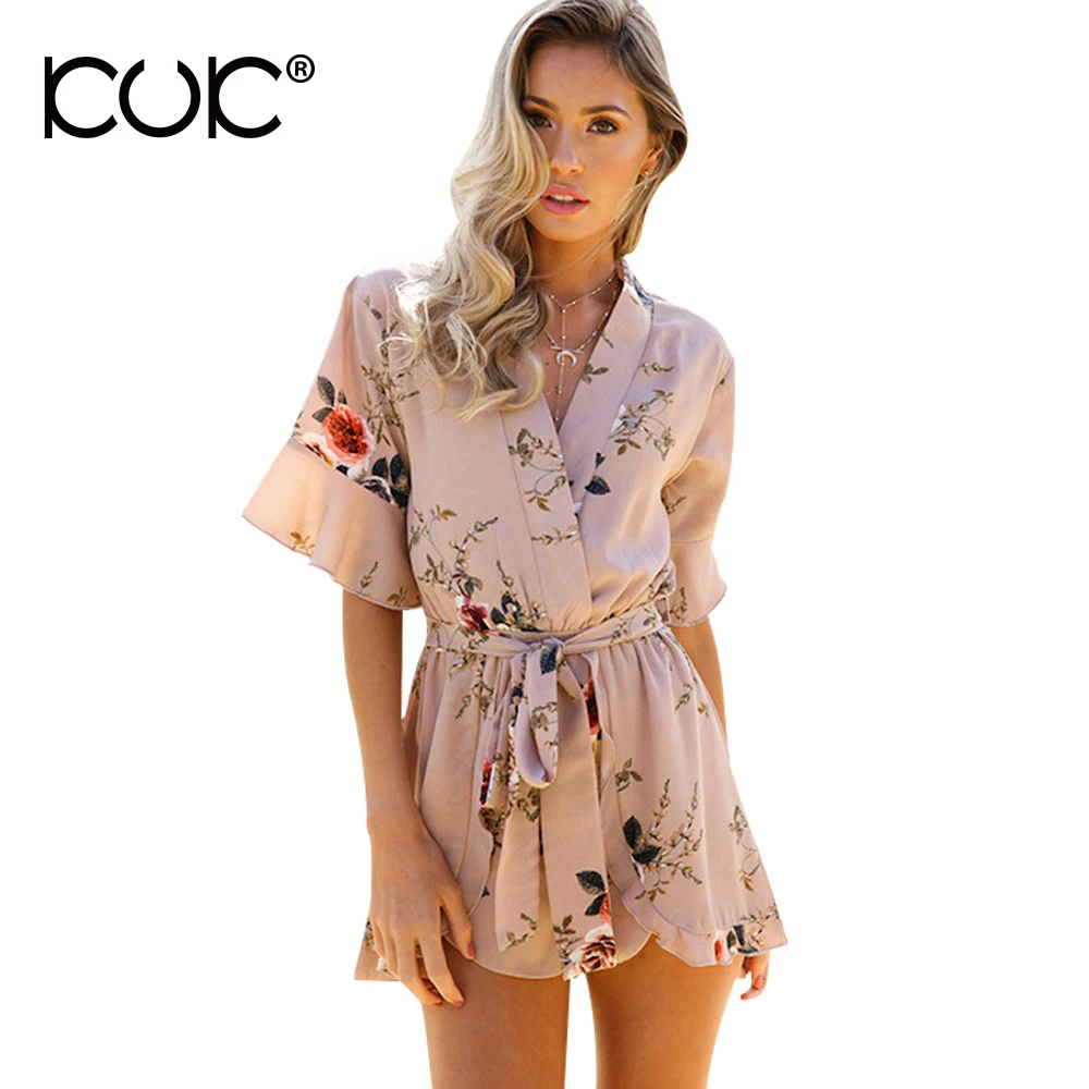 Kuk 3 Color Playsuit Women Boho Clothing Hippie Chic Jumpsuit Short