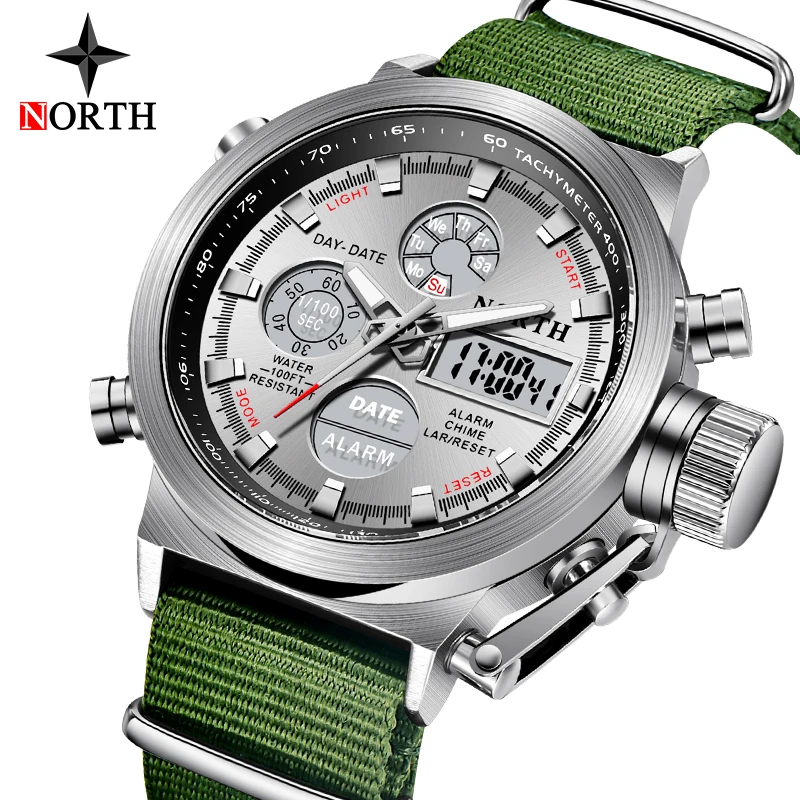 Часы NORTH Top Brand Мужские кварцевые роскошные модные повседневные