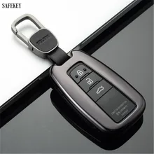 Автомобильный Стайлинг, алюминиевый сплав, держатель для ключей, чехол, оболочка, цепь для Toyota Camry Corolla C-HR CHR Prado, защита для ключей