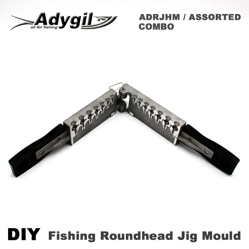 Cena Adygil DIY Fishing Roundhead Jig mold ADRJHM ASSORTED COMBO 1 32 oz, 1 16 oz, 1 8 oz, 1 4 oz, 5 16 oz, 3 8 oz, 1 2oz 7 ubytków