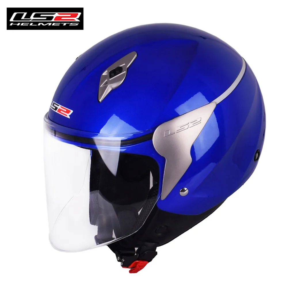 LS2 мотоциклетный шлем 3/4 с открытым лицом Casco Moto Capacetes de Motociclista скутер реактивный шлем мотоциклетный шлем каск - Цвет: Bright Blue