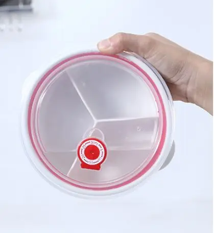 

Healthy Material Lunch Box Ceramic Divided Lunch Box with Sealing Cap Microwave Tableware Food Storage Container Lunch Box