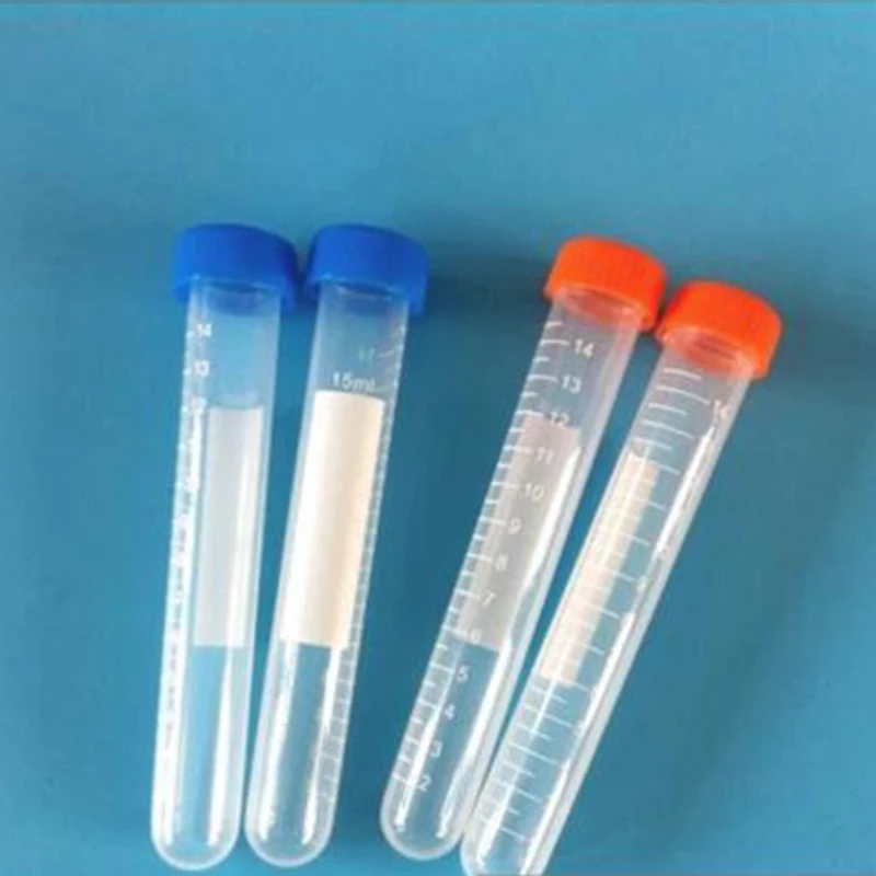 15ml Centrifuge Tubes 50PCS Round Bottom Screw Striking EP Sample Tube With Scale High Temperature Pressure Laboratory Supplies