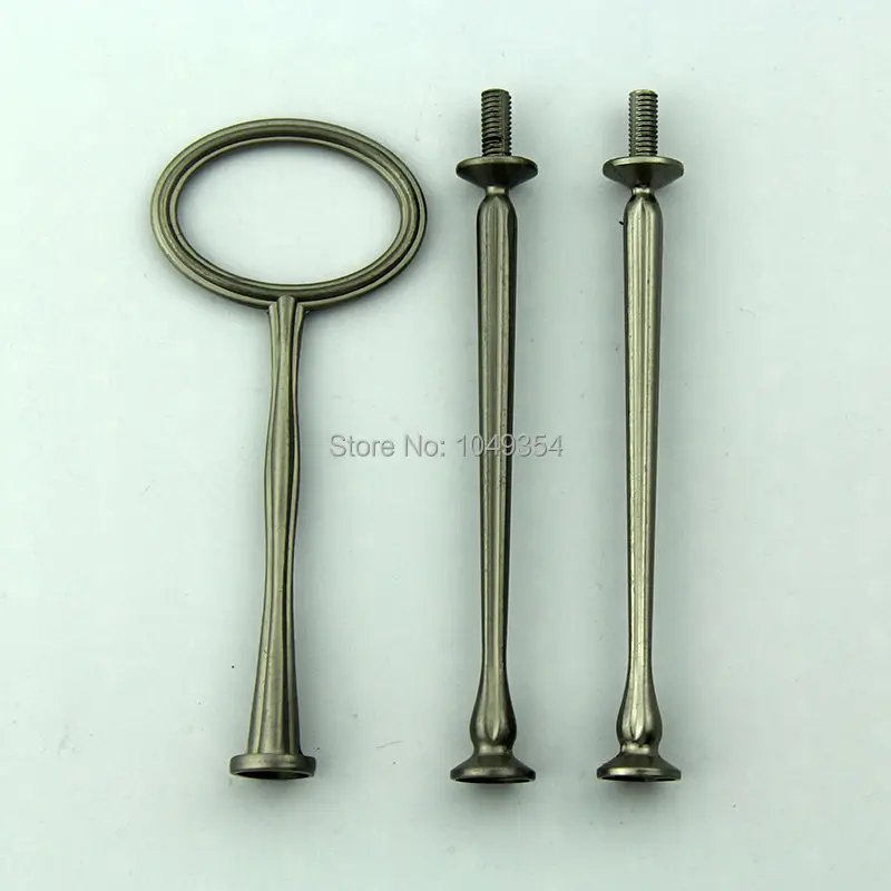 Free shipping 3 tiers oval style cake stand rods/cake steel for