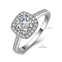 CC Jewelry Fashion Rings For Women Luxury Rose Gold Color Square Stone Party Bridal Wedding Engagement Accessories Bijoux CC627 2