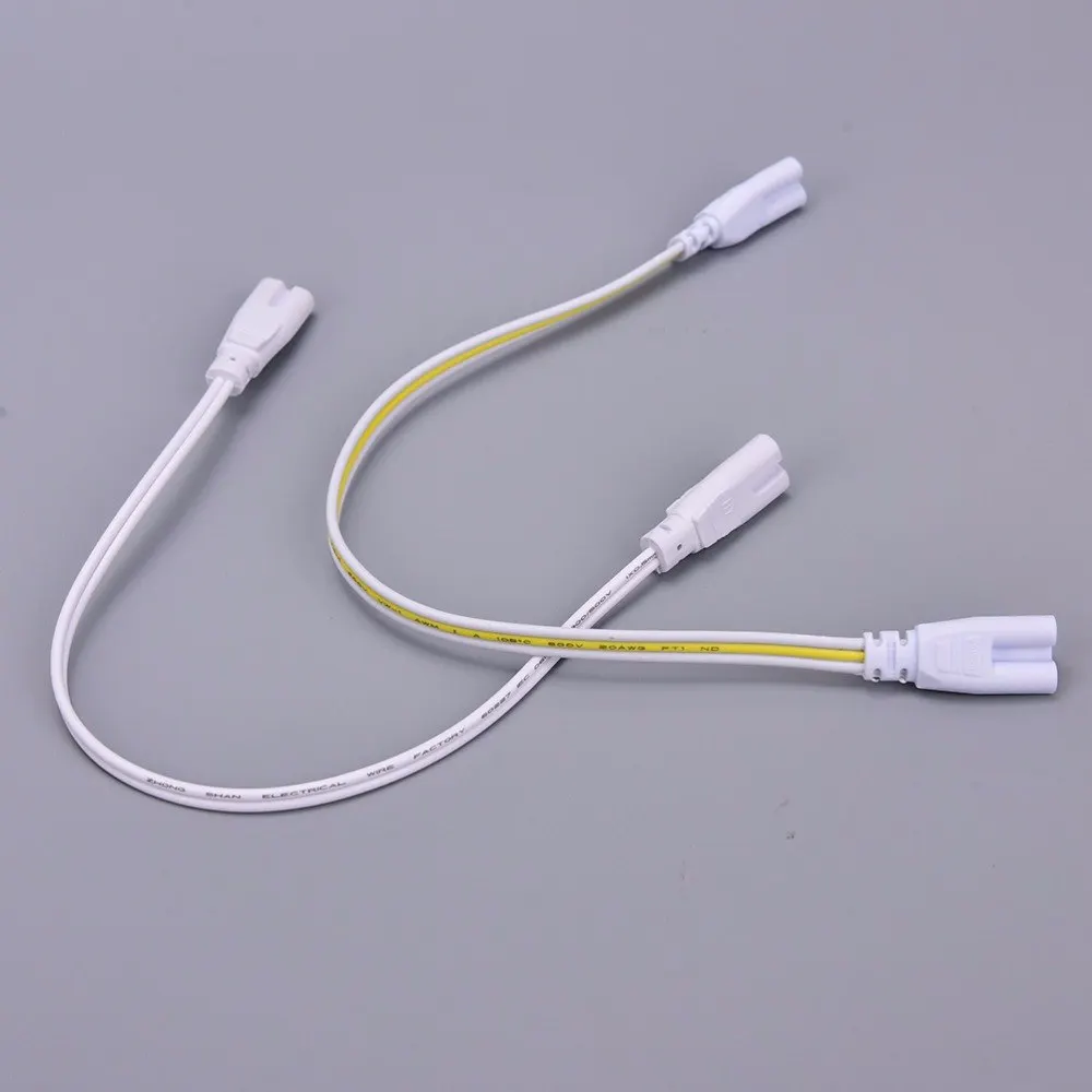 HOT sale 3 pin Double-end Cable Wire LED Tube Connector 30cm Two-phase Three-phase T4 T5 T8 Led Lamp Lighting Connecting | Обустройство