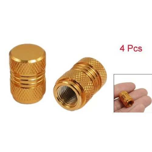 

AUTO Motorcycle Bike Car Tire Tyre Wheel Valve Stem Dust Caps Gold Tone 4 pcs