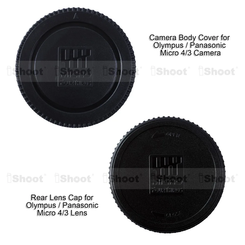 

Micro Four Thirds M4/3 Camera Body Cover + Rear Lens Cap for Olympus OMD E-M1 E-M5 E-M10 PEN E-P2 E-P3 E-PL6 E-PL7 E-PM1 E-PM5