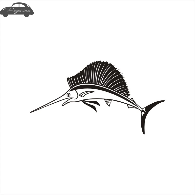 Sailfish Fish Dorado Автомобильная наклейка плакат с изображением рыбы-меча лодки