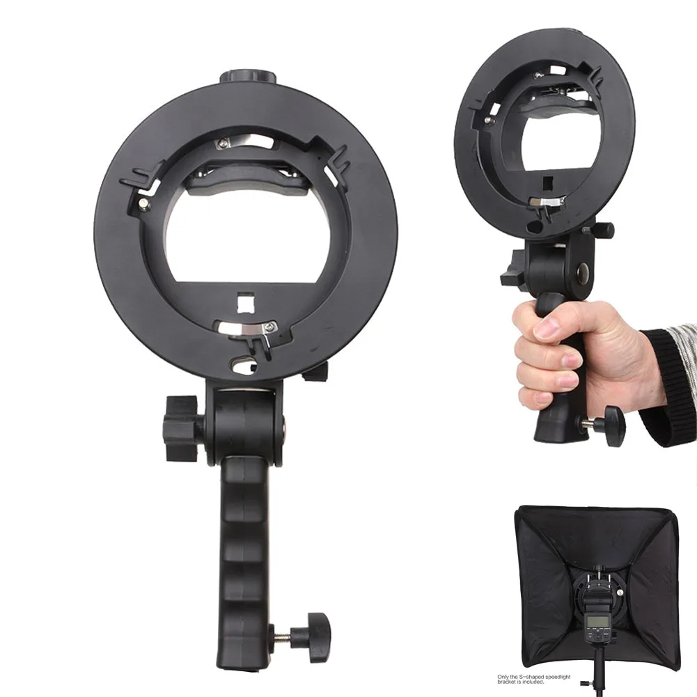 

Bracket Pro Mount Adapter Holder for Speedlite Snoot Flash Softbox with Hand Grip @JH