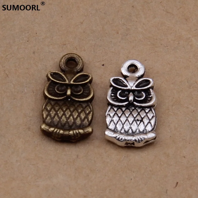 Sumoorl 50 шт./лот сова кулон Цепочки и ожерелья Нижняя DIY изготовления ручной работы