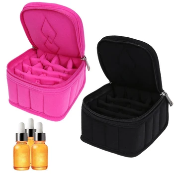 

16 Bottles Essential Oil Carrying Case Perfume Oil Essential Oil Box Travel Portable Carrying Holder Nail Polish Storage Bag