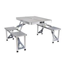 Outdoor Folding Table Chair Camping Aluminium Alloy Picnic Table Waterproof Ultra-light Durable Folding Table Desk For